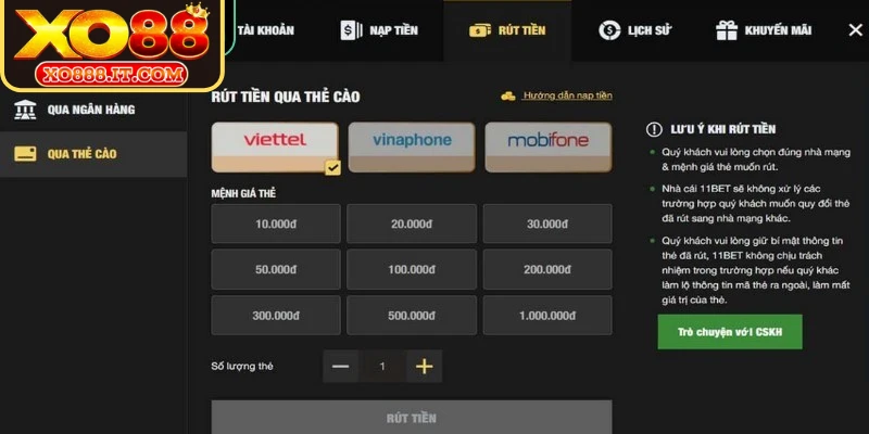 Giao dịch bằng thẻ cào tiện lợi không gặp trở ngại
