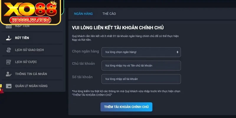 Tuân thủ điều kiện rút tiền XO88 tránh xảy ra sự cố
